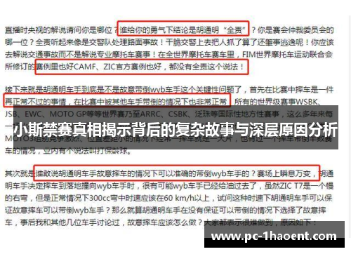 小斯禁赛真相揭示背后的复杂故事与深层原因分析